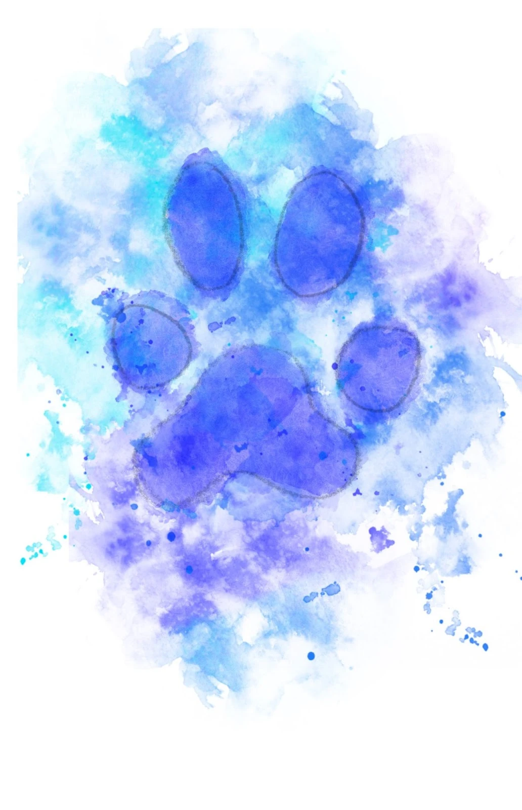 <b>Digital Watercolor Paw Print  <br>$35<br> *Digital keepsakes are limited to a maximum quantity of 1</b>